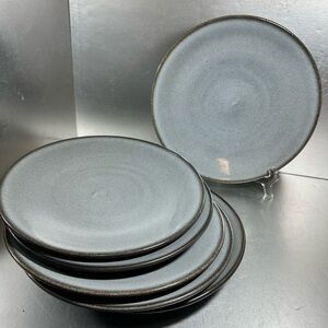 Jars Tourron Gris Ecroce Dinner Plate 10” Round - 6pc Available - Made in France